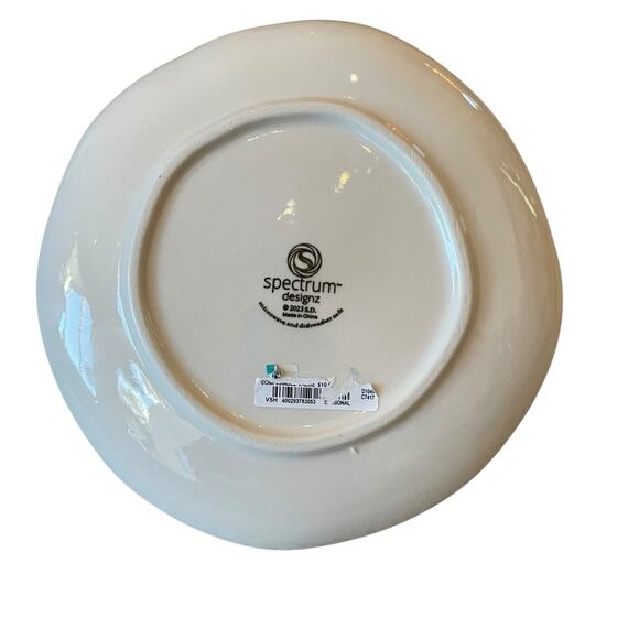 Spectrum Designz Christmas SANTA Plates 8.5in Ceramic Set of 5 HO HO HO New - Picture 6 of 6